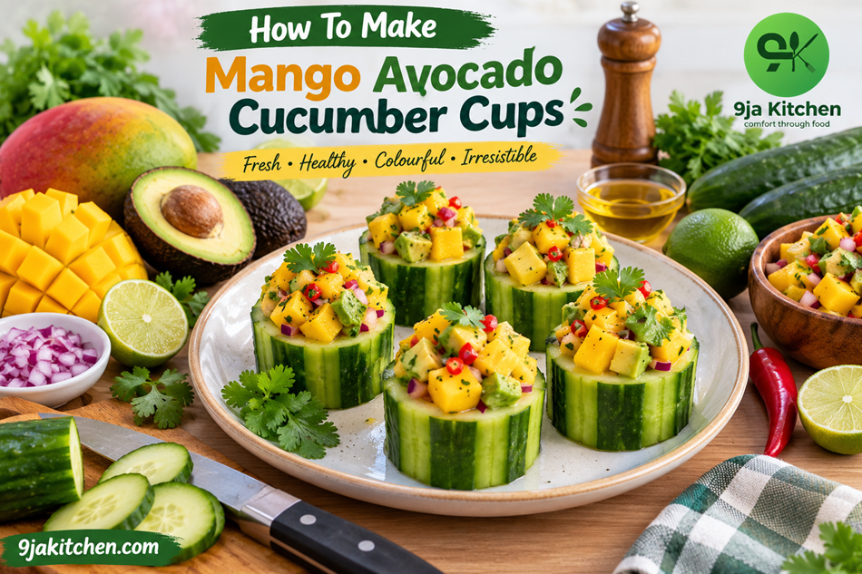 Mango Avocado Cucumber Cups
