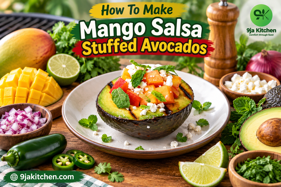 Mango Salsa Stuffed Avocados