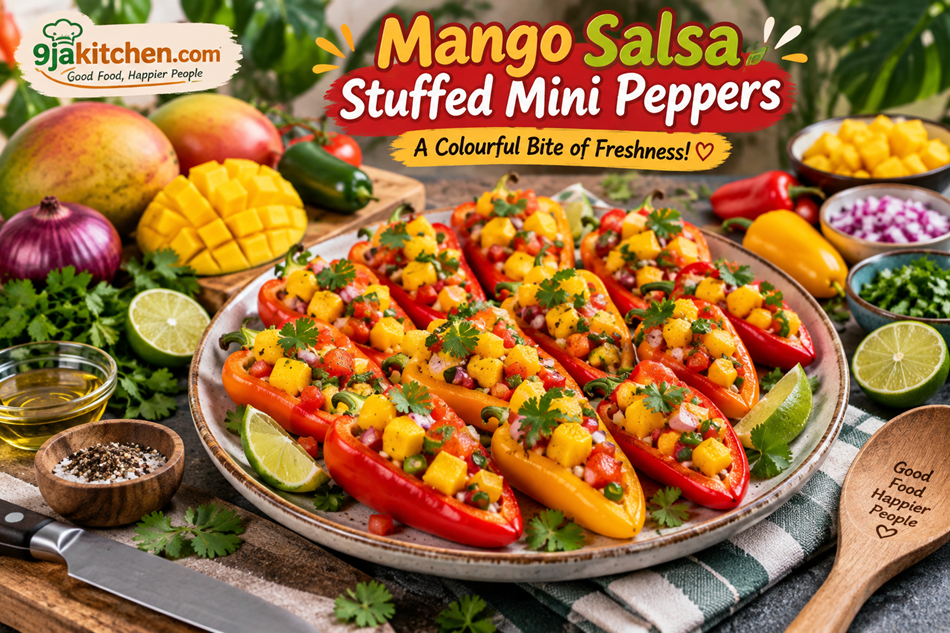 Mango Salsa Stuffed Mini Peppers