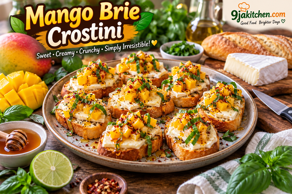 Mango Brie Crostini