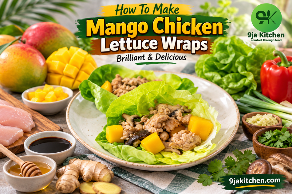 Mango Chicken Lettuce Wraps