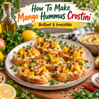 Mango Hummus Crostini