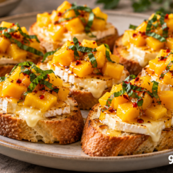 How to Make Mango Brie Crostini: A Delicious Sweet Delight🥭🧀✨ 6 Brie crostini recipe