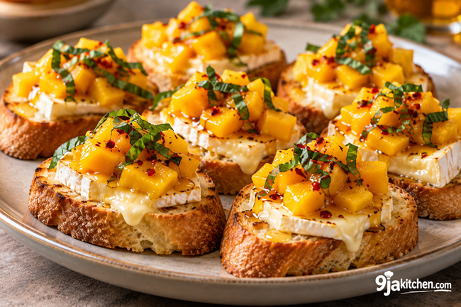 How to Make Mango Brie Crostini: A Delicious Sweet Delight🥭🧀✨ 4 Brie crostini recipe