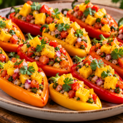 How to Make Mango Salsa Stuffed Mini Peppers: A Delicious Fresh Appetiser🥭🌶️✨ 6 stuffed mini peppers