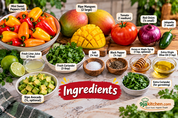 How to Make Mango Salsa Stuffed Mini Peppers: A Delicious Fresh Appetiser🥭🌶️✨ 2 mango salsa
