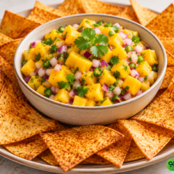 How to Make Mango Salsa With Tortilla Chips: A Delicious Crispy Delight🥭🌶️✨ 6 homemade tortilla chips