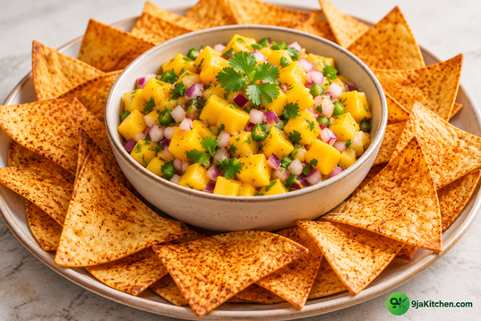How to Make Mango Salsa With Tortilla Chips: A Delicious Crispy Delight🥭🌶️✨ 4 homemade tortilla chips