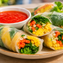 fresh mango spring rolls