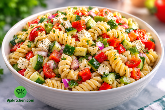 pasta salad with vegetables