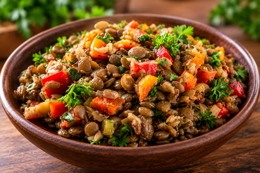 How to Make Warm Lentil Salad: A Delicious Spiced Vibrant Delight🌿🥗✨ 4 healthy salad recipes