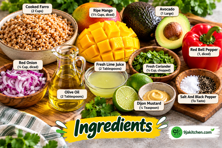 How to Make Mango Farro Salad: A Delicious Vibrant Delight🥭🥗✨ 2 mango salad recipe