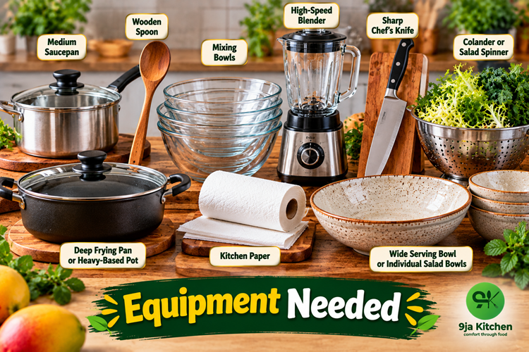 Mango Frisee Chaat Salad Equipment
