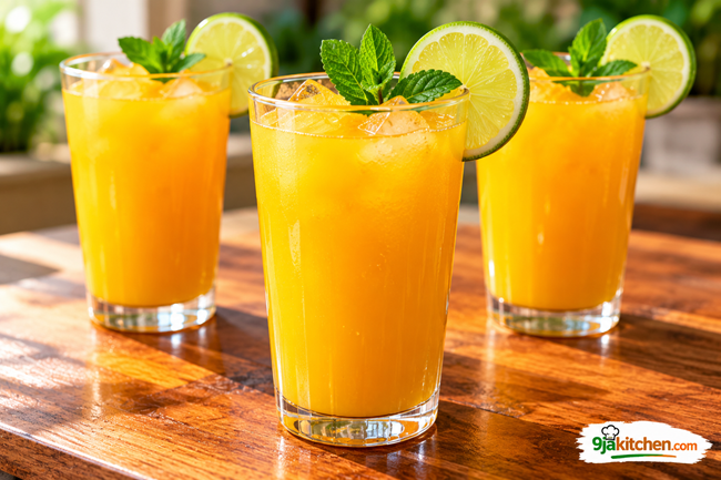 homemade mango juice
