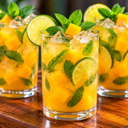how to make Mango Mojito Mocktail