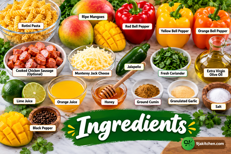 mango pasta salad recipe