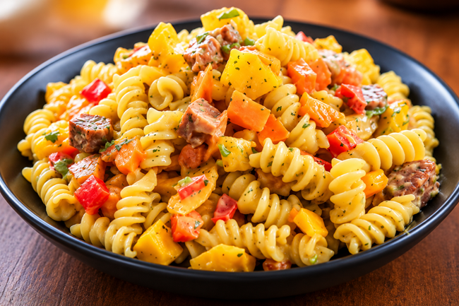 easy mango pasta salad