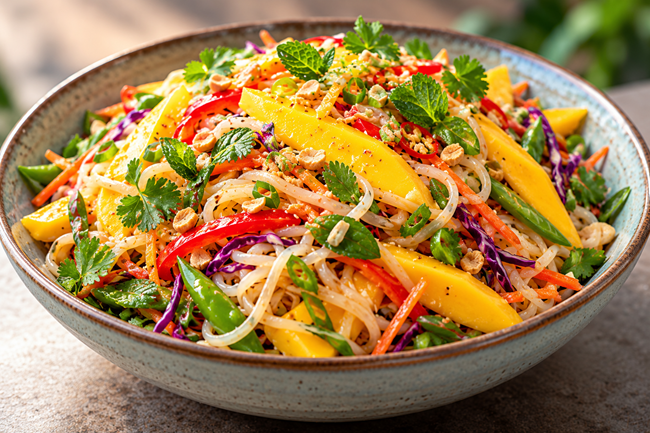 How to Make Mango Thai Noodle Salad: A Delicious Vibrant Delight🥭🍜✨ 4 mango noodle salad