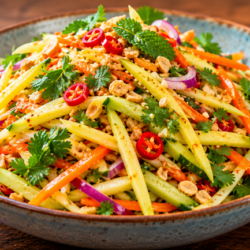How to Make Green Mango Salad: A Delicious Zesty Delight🥭🌿✨ 6 raw mango salad