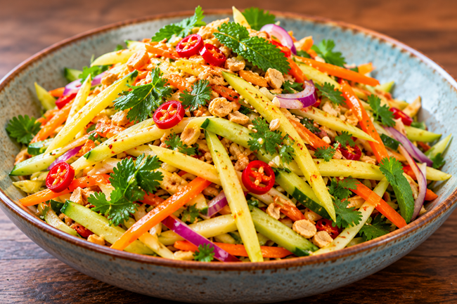 How to Make Green Mango Salad: A Delicious Zesty Delight🥭🌿✨ 4 raw mango salad